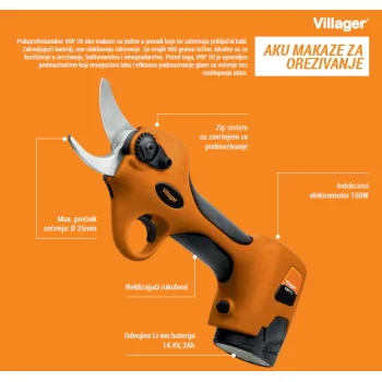 Villager akumulatorske makaze za orezivanje VBP 20 Villager akumulatorske makaze za orezivanje VBP 20